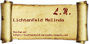 Lichtenfeld Melinda névjegykártya