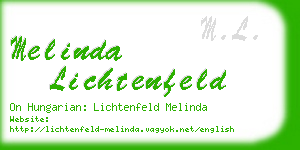 melinda lichtenfeld business card